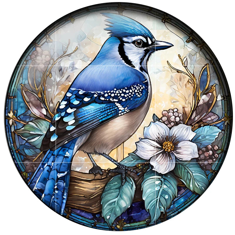 Watercolor Flowers Birds Art Paintings 24pcs Mix 12mm/20mm/25mm Round Photo Glass Cabochon Demo Flat Back Making Findings H151