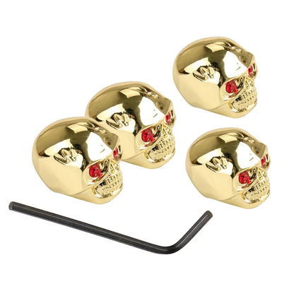 For Bass Volume Color Knob Potentiometer Cap, Skull Creative Electric Guitar Metal Volume Knob