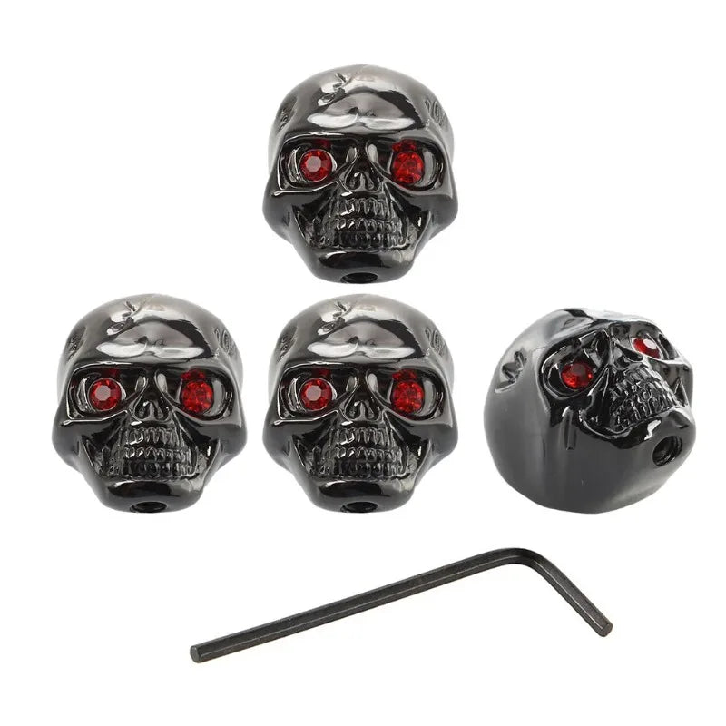 For Bass Volume Color Knob Potentiometer Cap, Skull Creative Electric Guitar Metal Volume Knob