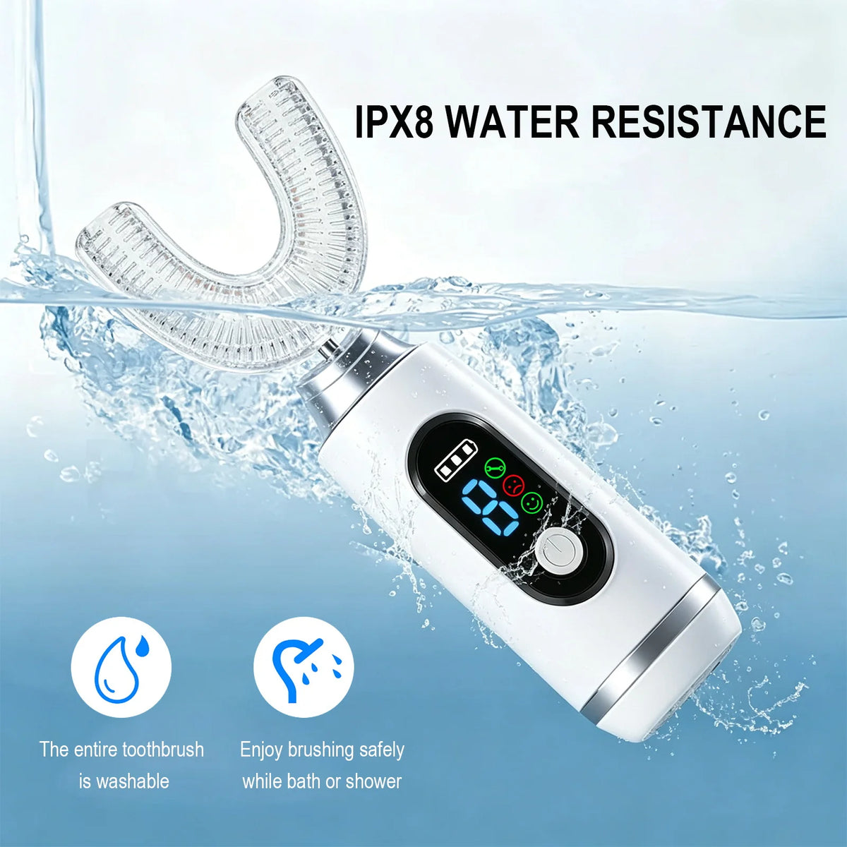 Smart U-Shaped Toothbrush Degrees Intelligent Silicon Head Sonic Electric Toothbrush Automatic USB Charge Waterproof Toothbrush