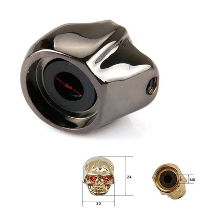 For Bass Volume Color Knob Potentiometer Cap, Skull Creative Electric Guitar Metal Volume Knob