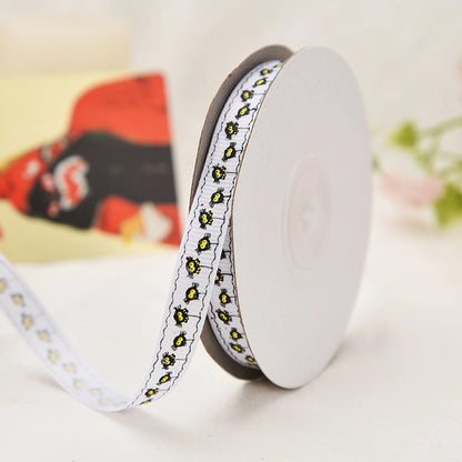 Halloween Grosgrain Ribbon Ghost Bat Spider Web Pumpkin Printed Ribbon Gift Wrapping Decor