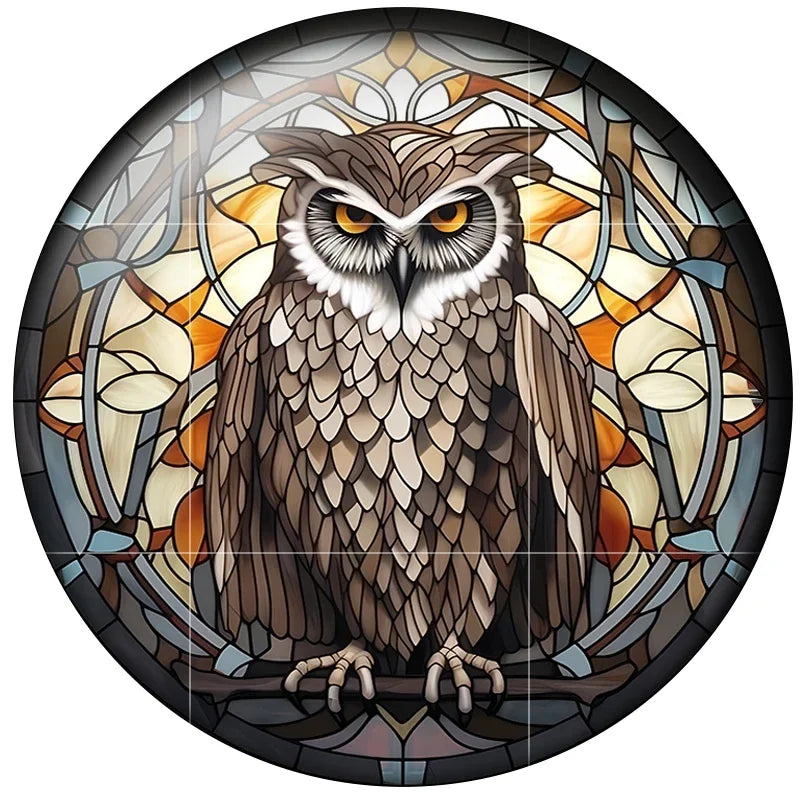 24 Style Fashion Bird Art Paintings 24pcs/lot 12mm/18mm/20mm/25mm Round Photo Glass Cabochon Demo Flat Back Making Findings H334