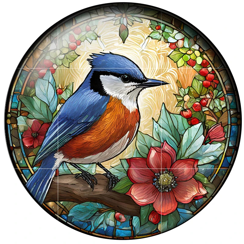 Watercolor Flowers Birds Art Paintings 24pcs Mix 12mm/20mm/25mm Round Photo Glass Cabochon Demo Flat Back Making Findings H151
