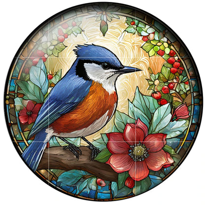 Watercolor Flowers Birds Art Paintings 24pcs Mix 12mm/20mm/25mm Round Photo Glass Cabochon Demo Flat Back Making Findings H151