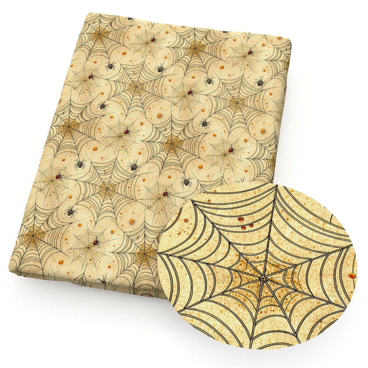 50*145cm Bat Pumpkin Halloween Polyester Cotton Fabric for Tissue Sewing Quilting Fabrics Needlework Material DIY Handmade