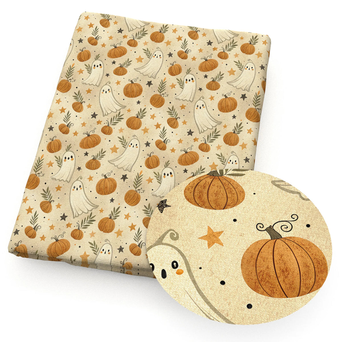 50*145cm Bat Pumpkin Halloween Polyester Cotton Fabric for Tissue Sewing Quilting Fabrics Needlework Material DIY Handmade