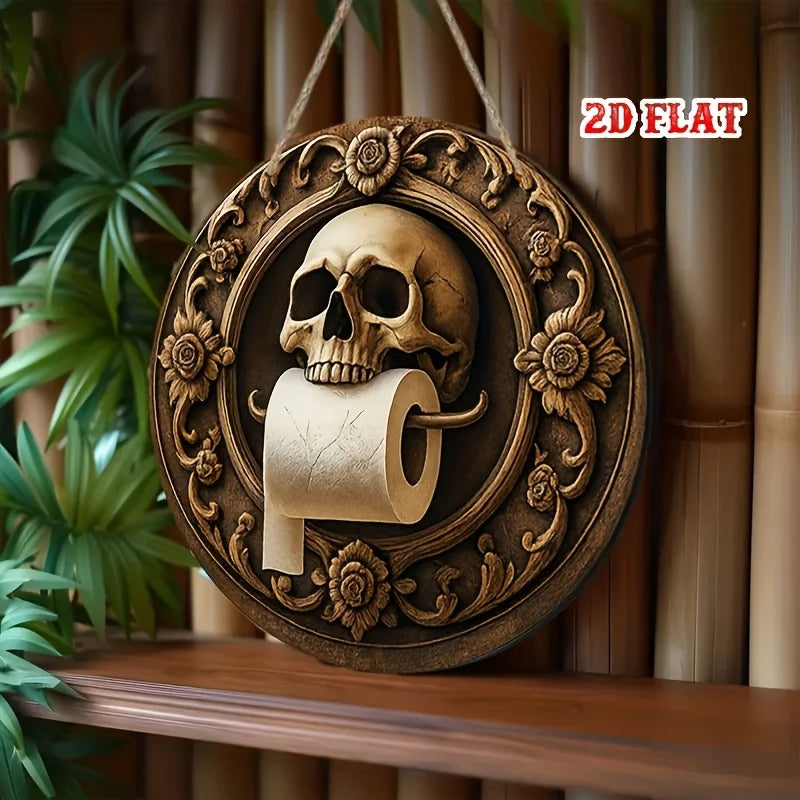 1Pcs Halloween Gothic Style Skull Wooden Wall Decoration Home Aesthetic Decoration Products