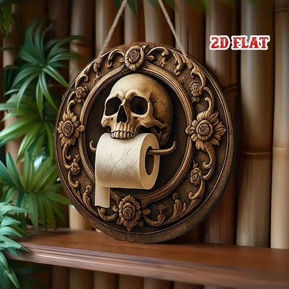 1Pcs Halloween Gothic Style Skull Wooden Wall Decoration Home Aesthetic Decoration Products