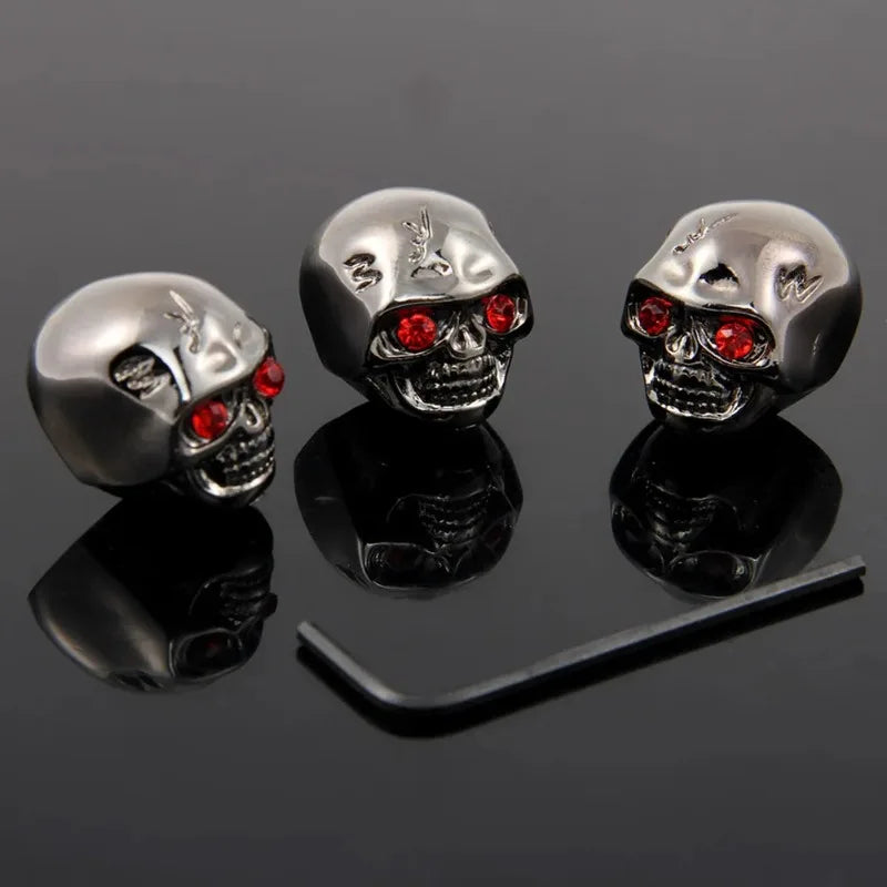 For Bass Volume Color Knob Potentiometer Cap, Skull Creative Electric Guitar Metal Volume Knob