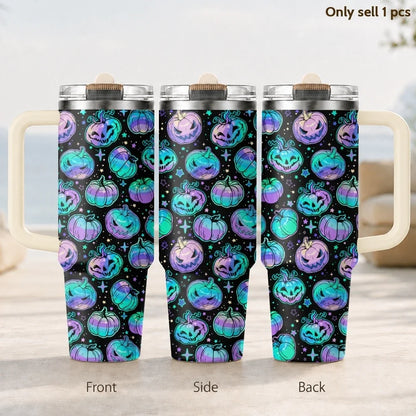 Halloween Witchy Skull Vacuum Flasks 40oz Thermal Tumbler with Handle Stainless Steel Vacuum Insulated Water Portable Mug Cup