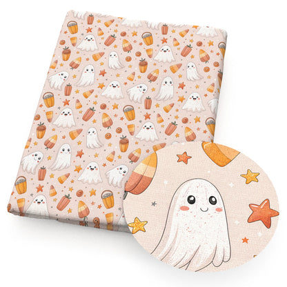 50*145cm Bat Pumpkin Halloween Polyester Cotton Fabric for Tissue Sewing Quilting Fabrics Needlework Material DIY Handmade