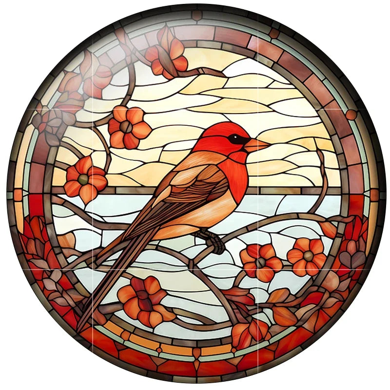 24 Style Fashion Bird Art Paintings 24pcs/lot 12mm/18mm/20mm/25mm Round Photo Glass Cabochon Demo Flat Back Making Findings H334