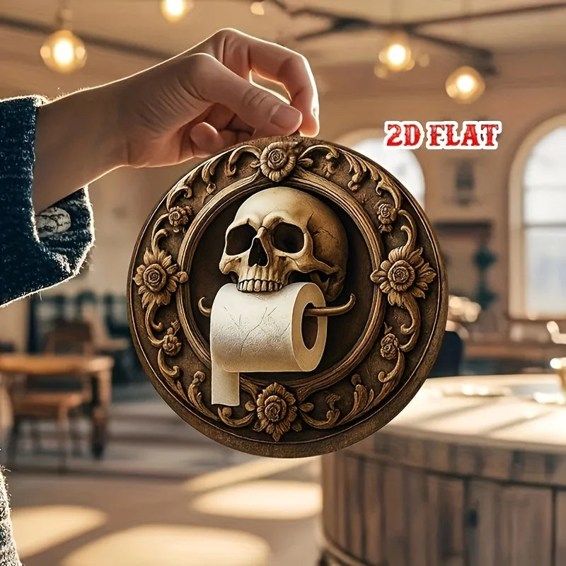 1Pcs Halloween Gothic Style Skull Wooden Wall Decoration Home Aesthetic Decoration Products