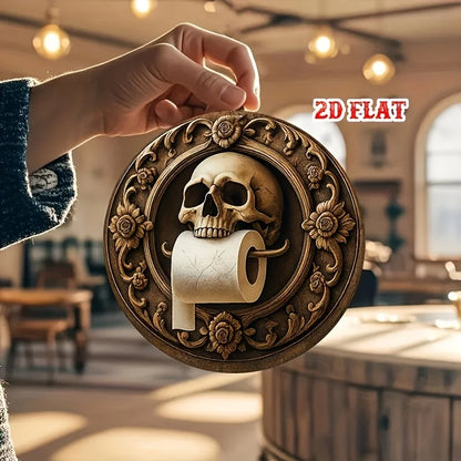 1Pcs Halloween Gothic Style Skull Wooden Wall Decoration Home Aesthetic Decoration Products
