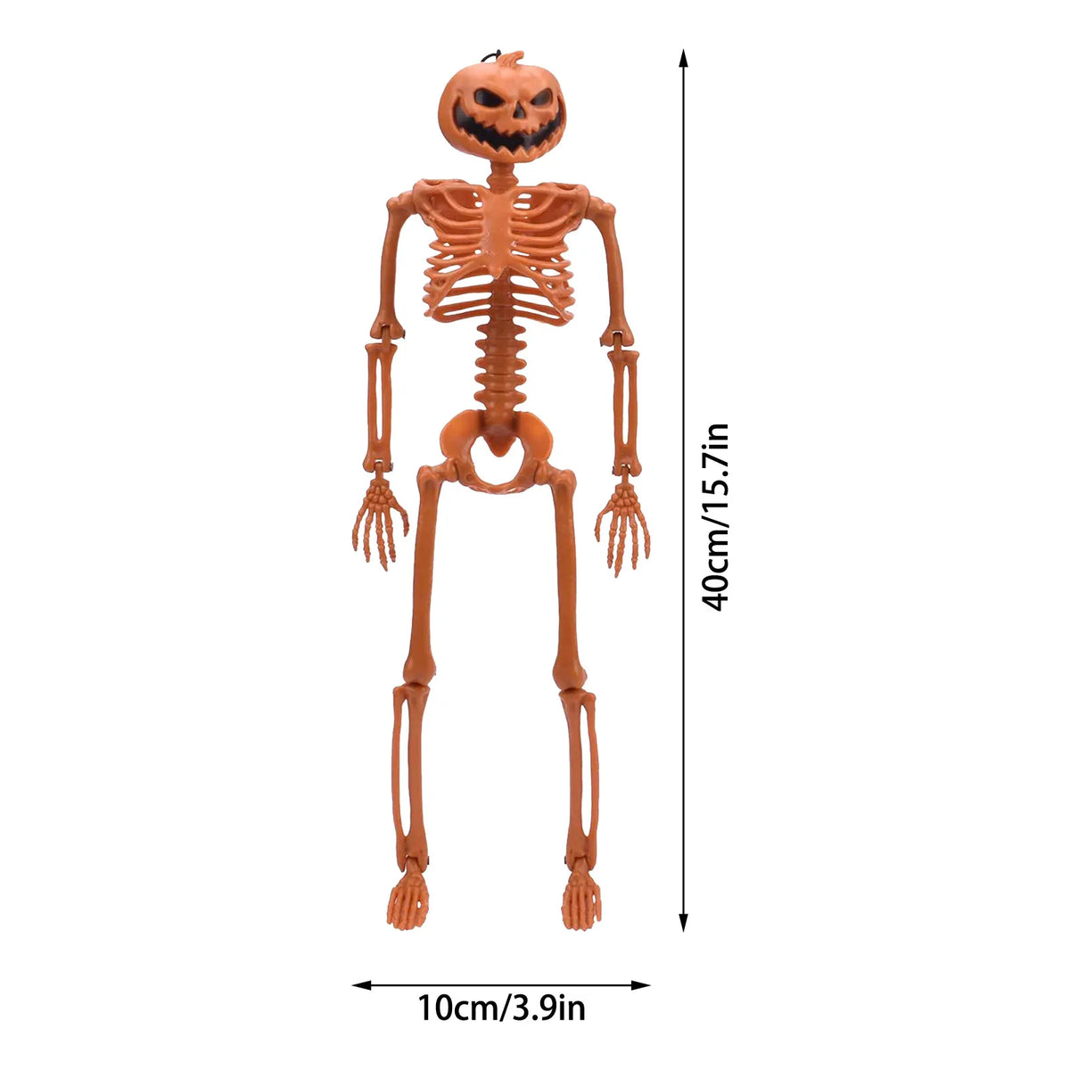 Party Ornament Desktop Halloween Gift Figurine Pumpkin Skeleton Ornament Posable Halloween Skeleton Prop Articulated Mini Home