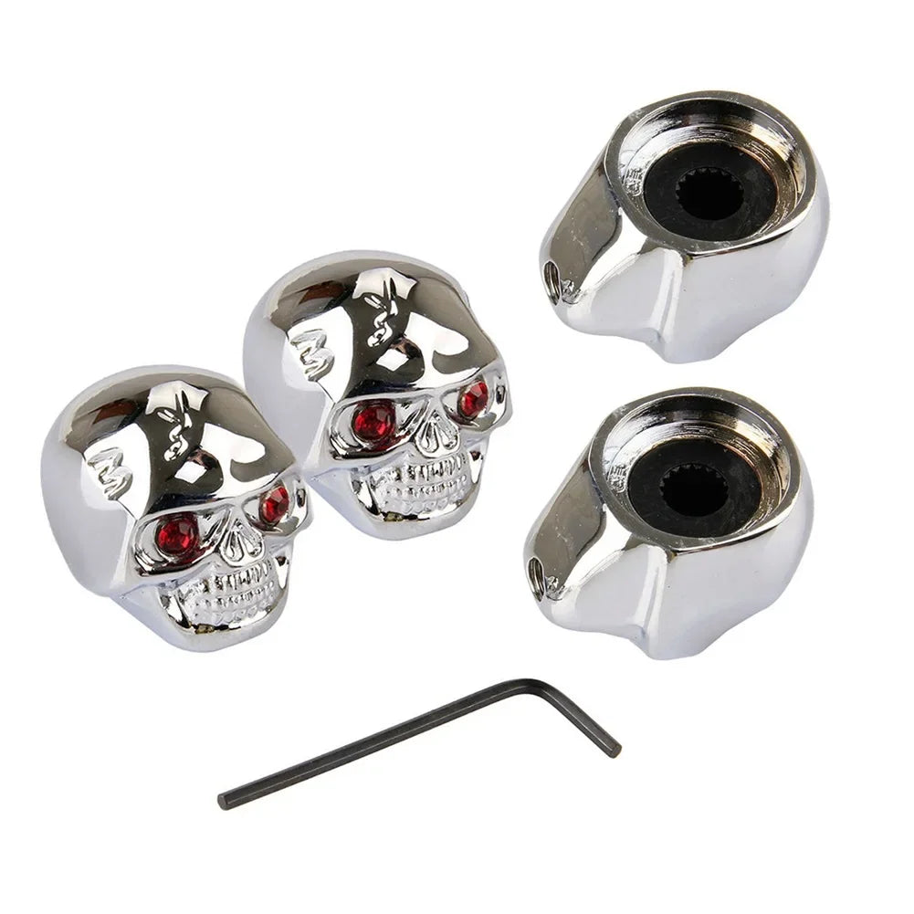 For Bass Volume Color Knob Potentiometer Cap, Skull Creative Electric Guitar Metal Volume Knob