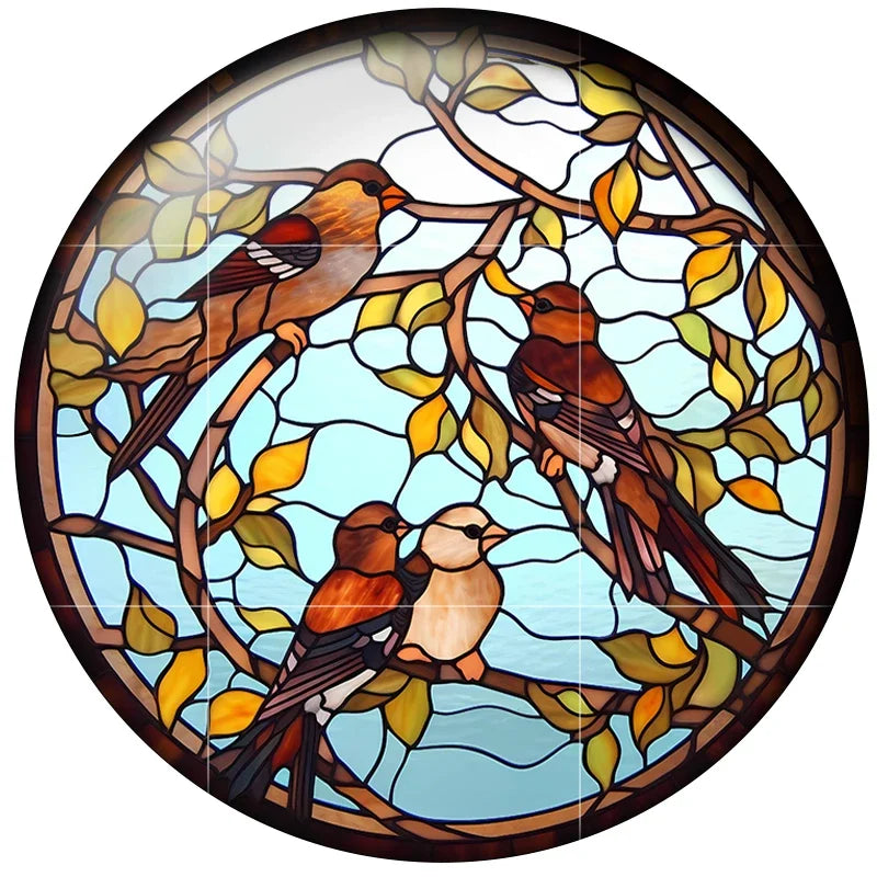 24 Style Fashion Bird Art Paintings 24pcs/lot 12mm/18mm/20mm/25mm Round Photo Glass Cabochon Demo Flat Back Making Findings H334