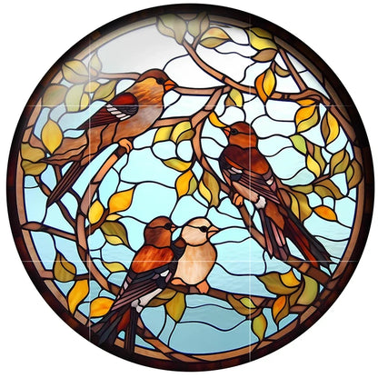 24 Style Fashion Bird Art Paintings 24pcs/lot 12mm/18mm/20mm/25mm Round Photo Glass Cabochon Demo Flat Back Making Findings H334