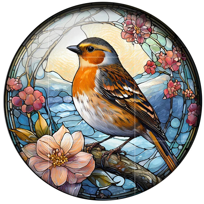 Watercolor Flowers Birds Art Paintings 24pcs Mix 12mm/20mm/25mm Round Photo Glass Cabochon Demo Flat Back Making Findings H151