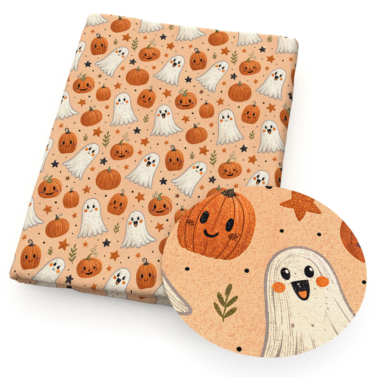 50*145cm Bat Pumpkin Halloween Polyester Cotton Fabric for Tissue Sewing Quilting Fabrics Needlework Material DIY Handmade