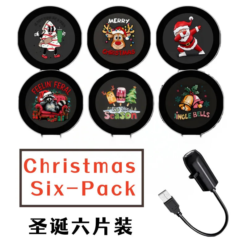 New Christmas Projector Light, Plug and Play HD Christmas Projector, USB Powered Christmas Night Light with 6+ Holiday Patterns