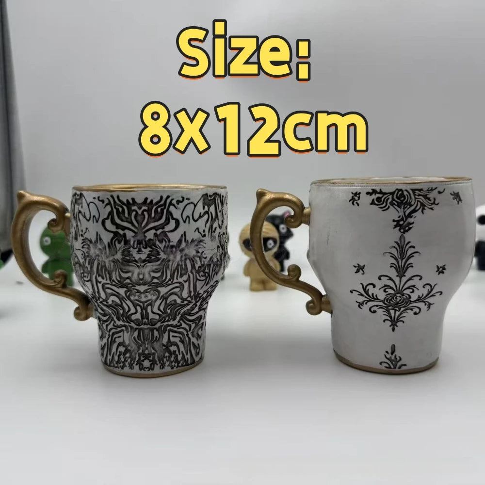 Halloween Resin Skull Mug 2 Styles, Gothic Coffee Tea Cup, Creative Desktop Ornament, Home Table Decor for Halloween Party