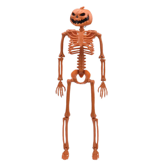 Party Ornament Desktop Halloween Gift Figurine Pumpkin Skeleton Ornament Posable Halloween Skeleton Prop Articulated Mini Home
