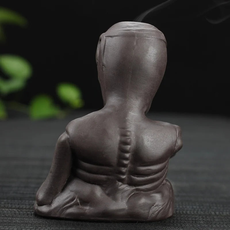 Retro Handmade Ceramic Backflow Incense Burner Home Decor Incense Holder Buddhist Crafts Without Incense Cones