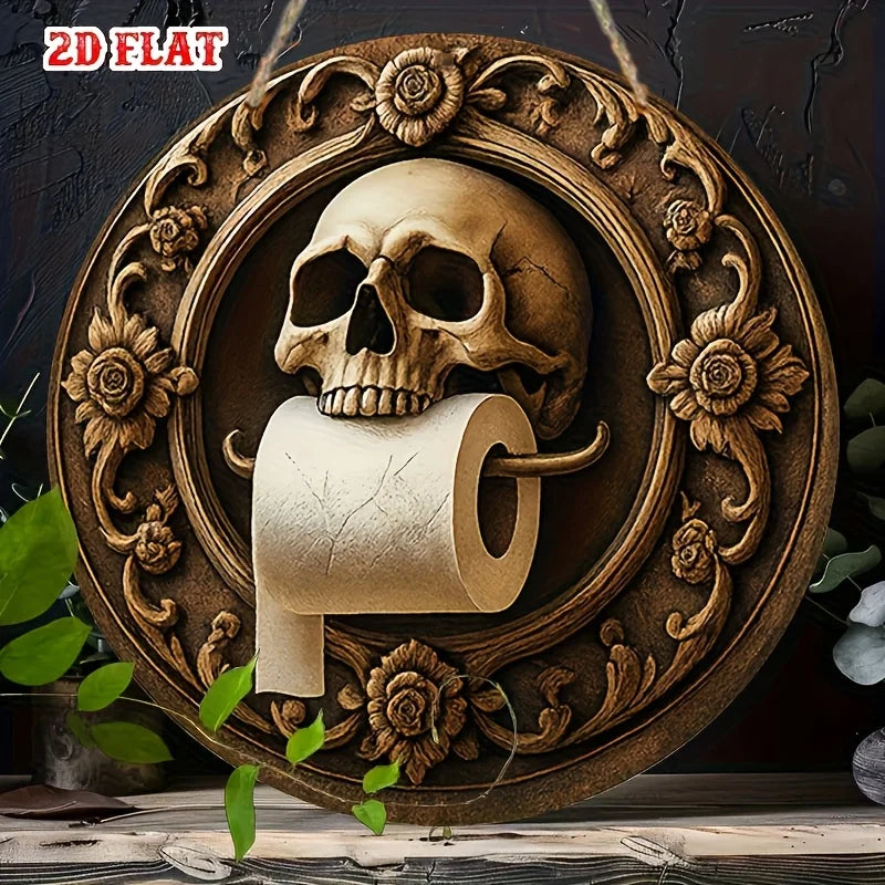 1Pcs Halloween Gothic Style Skull Wooden Wall Decoration Home Aesthetic Decoration Products