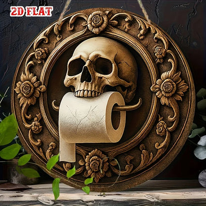 1Pcs Halloween Gothic Style Skull Wooden Wall Decoration Home Aesthetic Decoration Products