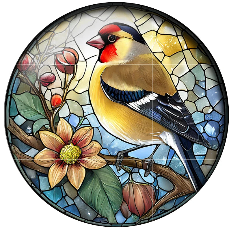 Watercolor Flowers Birds Art Paintings 24pcs Mix 12mm/20mm/25mm Round Photo Glass Cabochon Demo Flat Back Making Findings H151