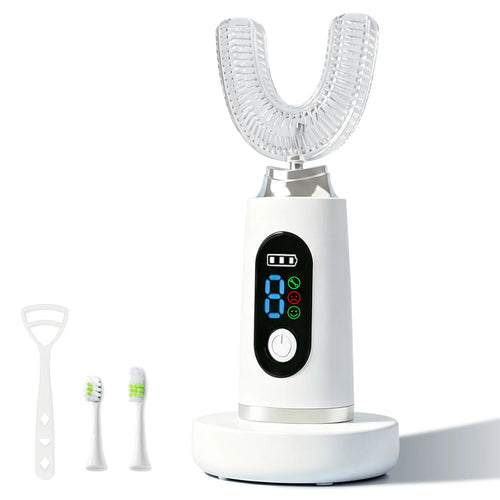 Smart U-Shaped Toothbrush Degrees Intelligent Silicon Head Sonic Electric Toothbrush Automatic USB Charge Waterproof Toothbrush