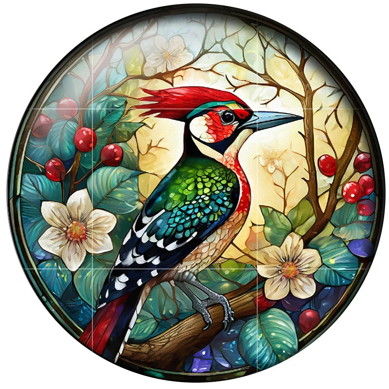 Watercolor Flowers Birds Art Paintings 24pcs Mix 12mm/20mm/25mm Round Photo Glass Cabochon Demo Flat Back Making Findings H151