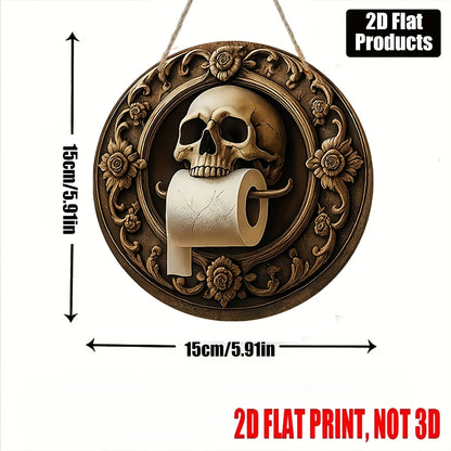 1Pcs Halloween Gothic Style Skull Wooden Wall Decoration Home Aesthetic Decoration Products