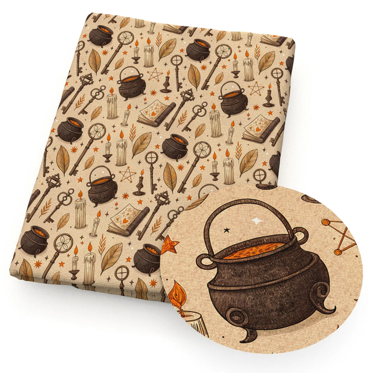 50*145cm Bat Pumpkin Halloween Polyester Cotton Fabric for Tissue Sewing Quilting Fabrics Needlework Material DIY Handmade