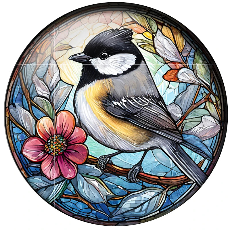 Watercolor Flowers Birds Art Paintings 24pcs Mix 12mm/20mm/25mm Round Photo Glass Cabochon Demo Flat Back Making Findings H151