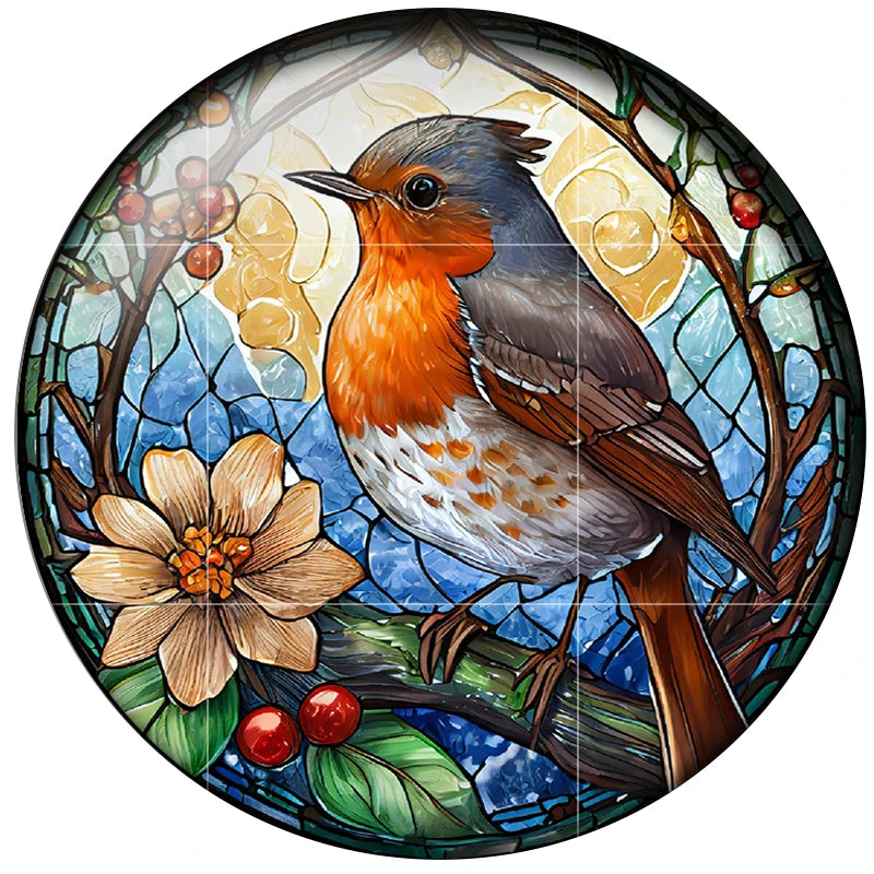 Watercolor Flowers Birds Art Paintings 24pcs Mix 12mm/20mm/25mm Round Photo Glass Cabochon Demo Flat Back Making Findings H151
